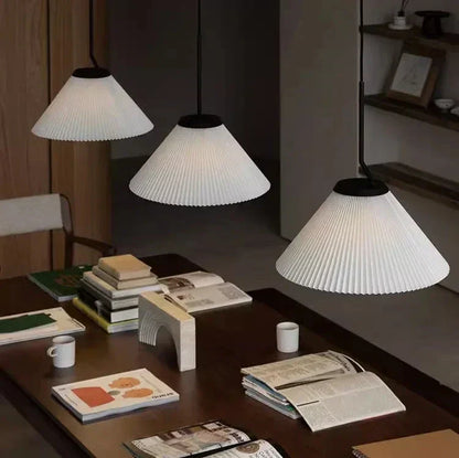 Creamy Fabric Shade Pendant Ceiling Light