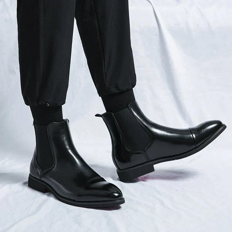 Classic Leather Ankle Boots For Men