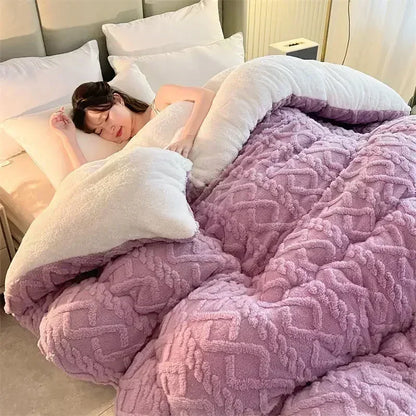Plush Lamb Cashmere Heavy Weighted Winter Blanket