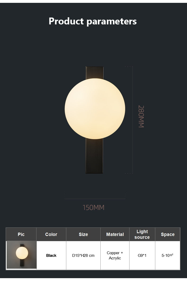 Warm Copper LED Wall Light for Modern Homes