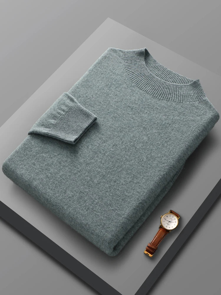 Warm Merino Wool Crew Neck Sweater