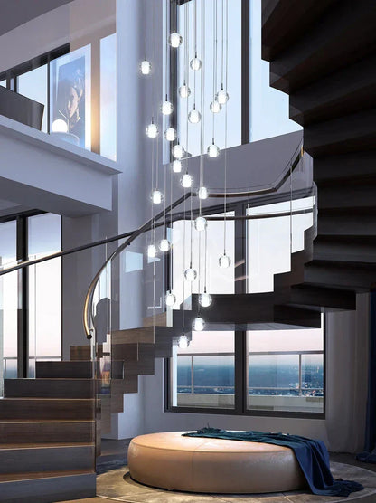 Luxury Crystal Pendant Light with Metal Frame