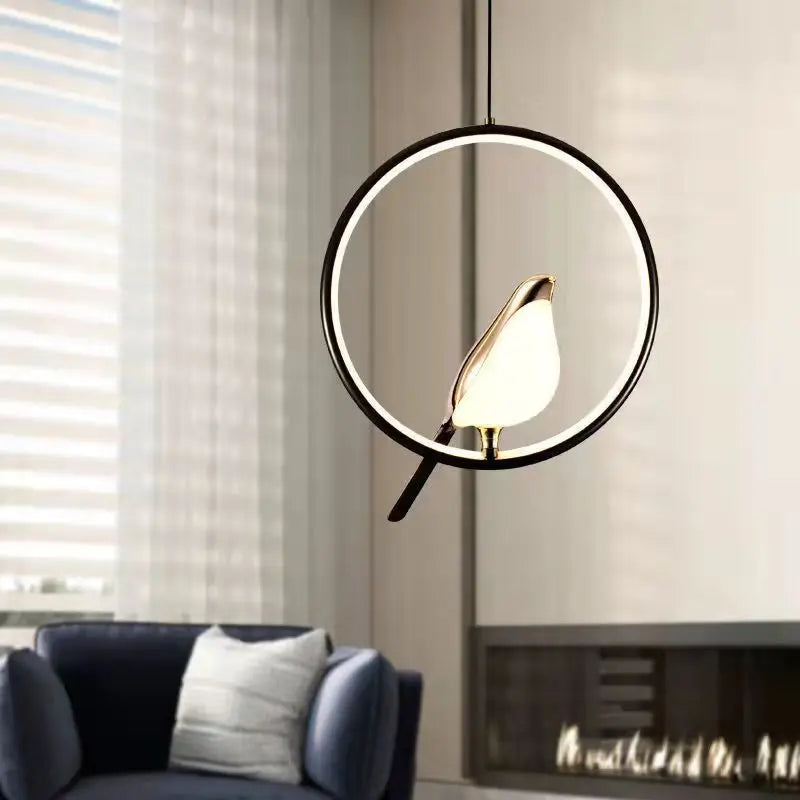 Modern Black Crystal Pendant Ceiling Light Fixture