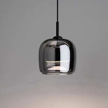 Sleek Glass LED Hanging Light Fixture