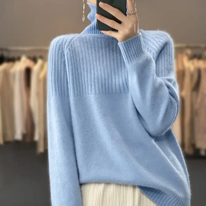 Soft Women's Wool Crew Neck Winter Sweater