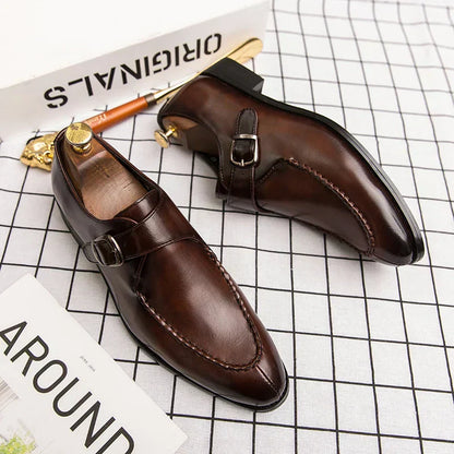 Luxury Mens Genuine Leather Slip On Shoes