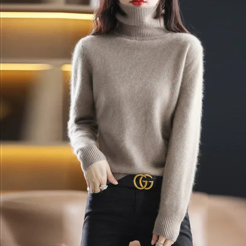Luxurious Pure Cashmere Crew Neck Winter Sweater