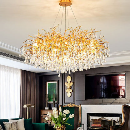 Luxury Crystal Drop LED Ceiling Light - Lusomart
