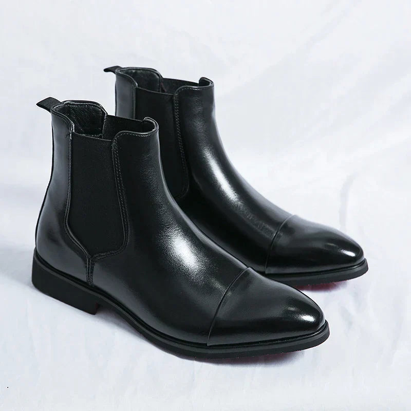 Classic Leather Ankle Boots For Men