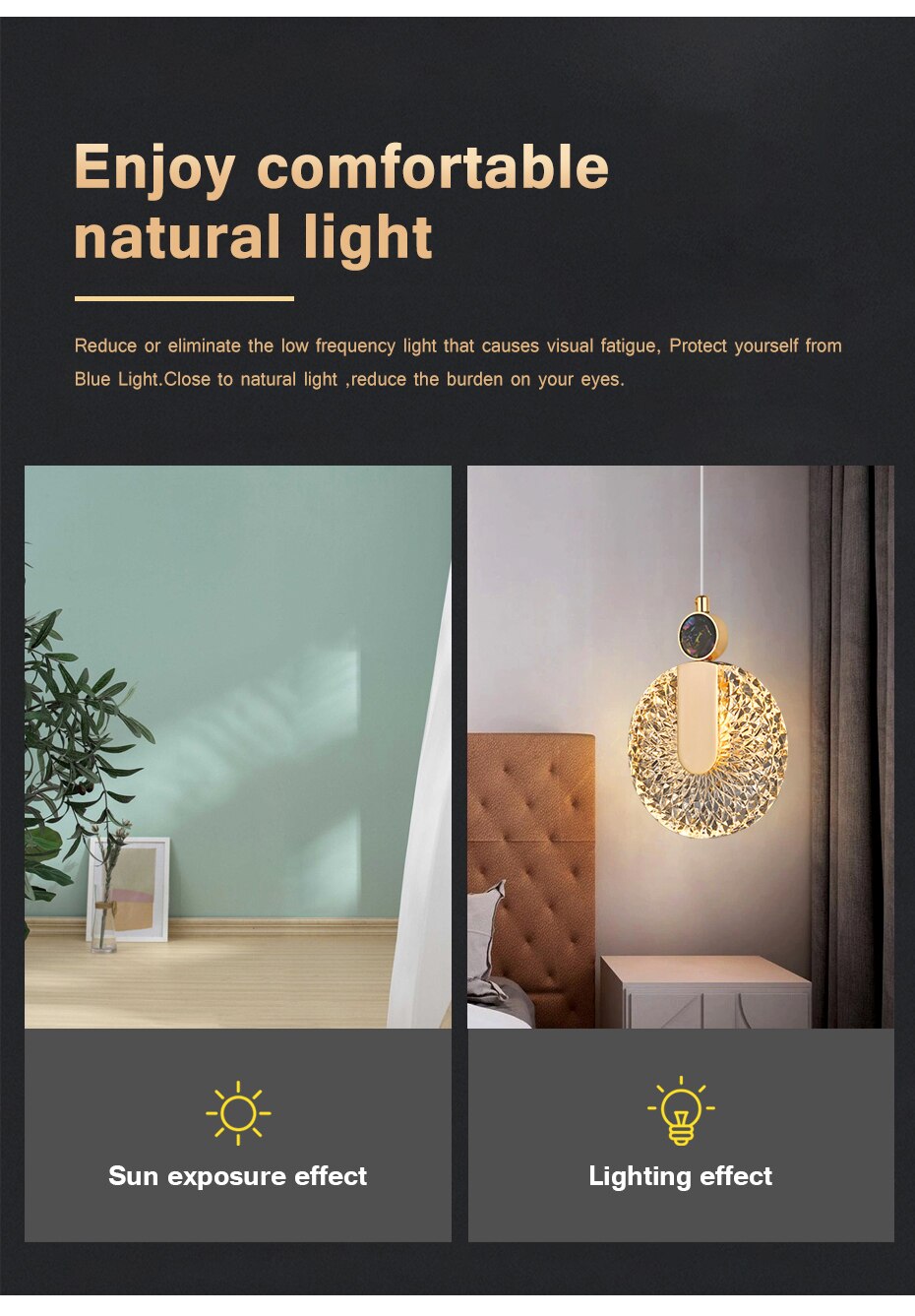 Luxury Crystal Glass Pendant Lighting Fixture