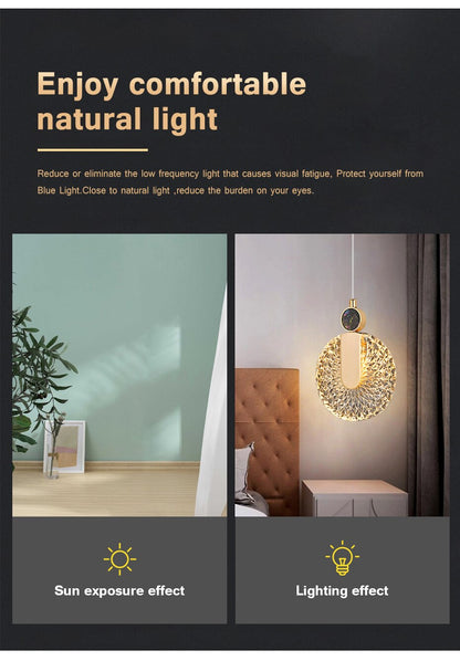 Luxury Crystal Glass Pendant Lighting Fixture