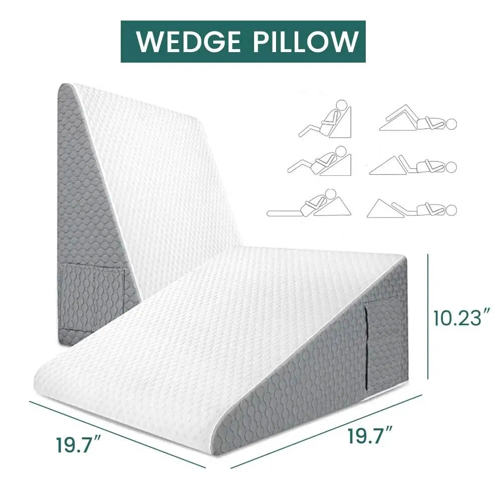 Comfortable Foam Bed Wedge Pillow For Back Support