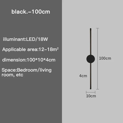Slim LED Wall Lamp with 3 Brightness Settings