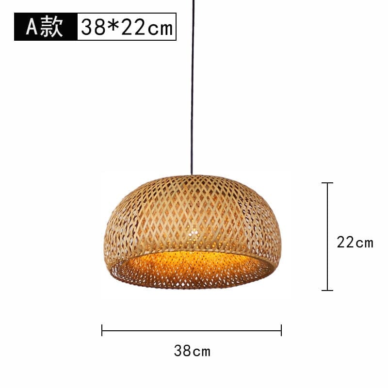 Natural Bamboo Hanging Light | Rustic Kitchen Pendant