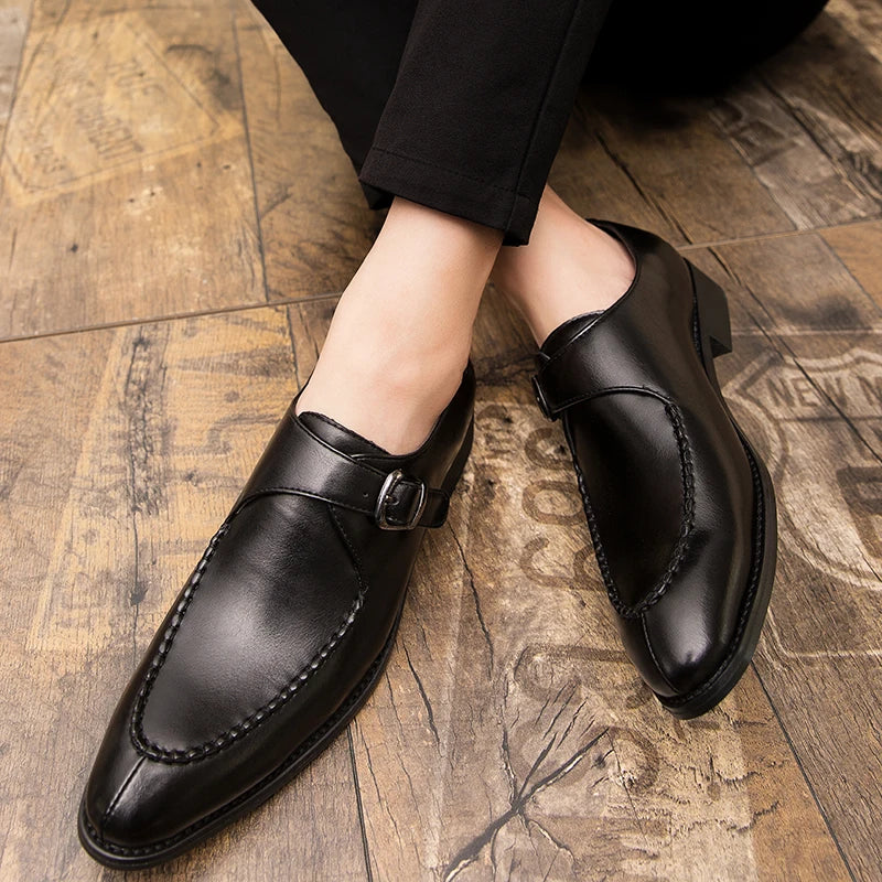 Luxury Mens Genuine Leather Slip On Shoes