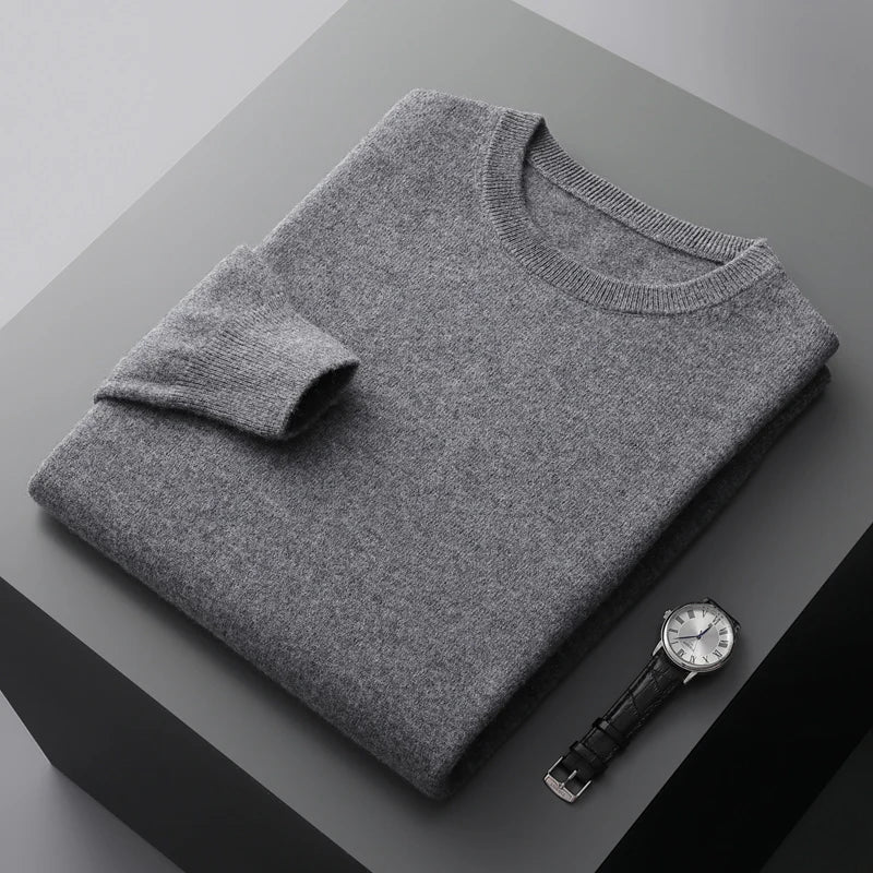 Premium Men's Merino Wool Crew Sweater