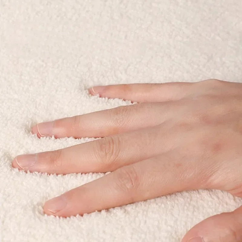 Beige Unique Shag Rug | Simple Anti-Slip Plush Mat
