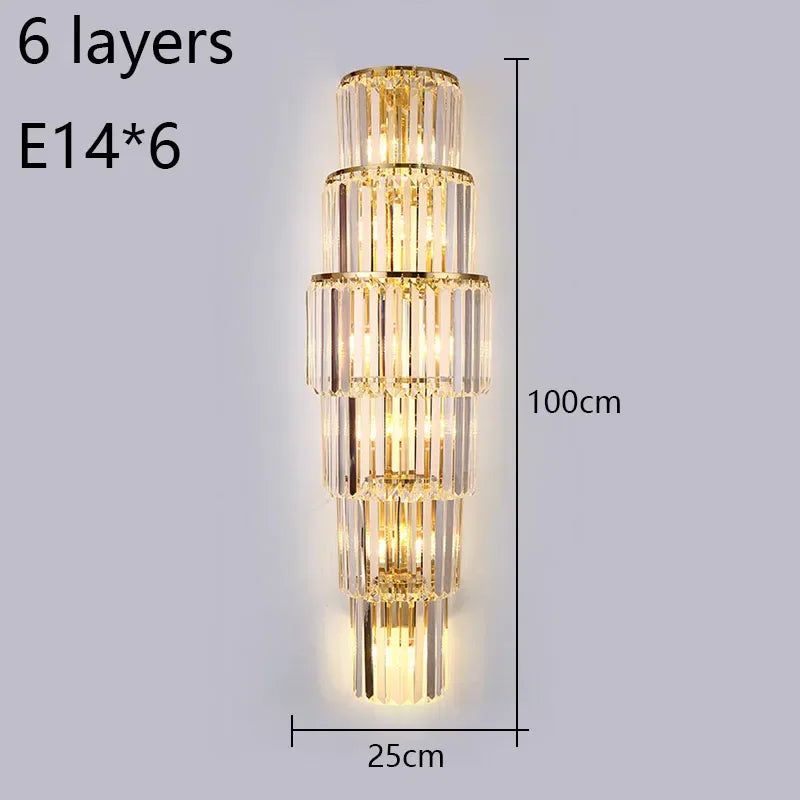 Sparkling Glass LED Wall Light With Soft Glow Effect