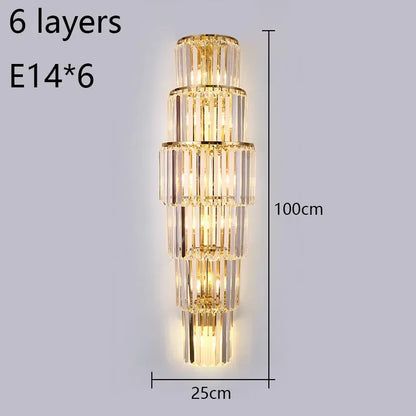 Sparkling Glass LED Wall Light With Soft Glow Effect