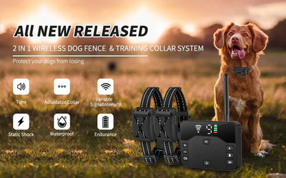Rechargeable Dog Training Collar with Waterproof Tracker