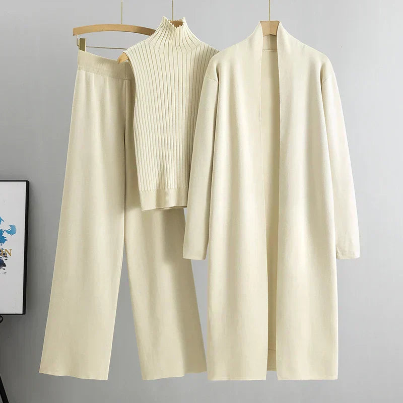 Comfy Women's 3 Piece Loungewear Set Top And Pants