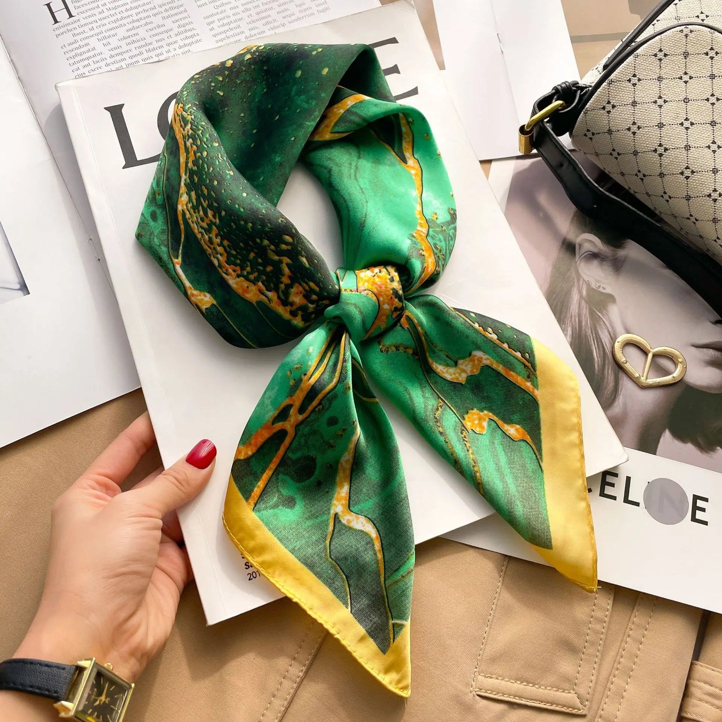 Soft Plaid Neck Scarf in 2 Versatile Colors