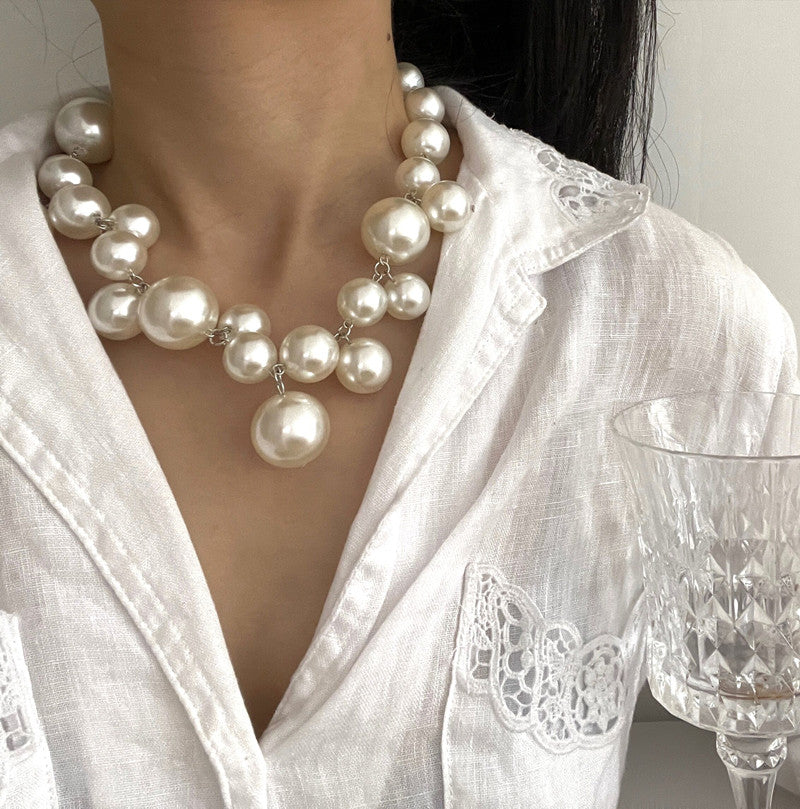 Elegant White Pearl Necklace