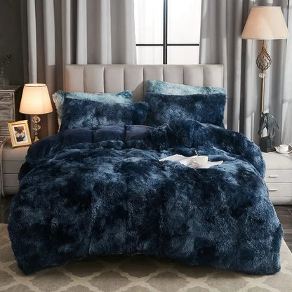Soft Luxe Duvet Cover With Fuzzy Faux Fur Trim