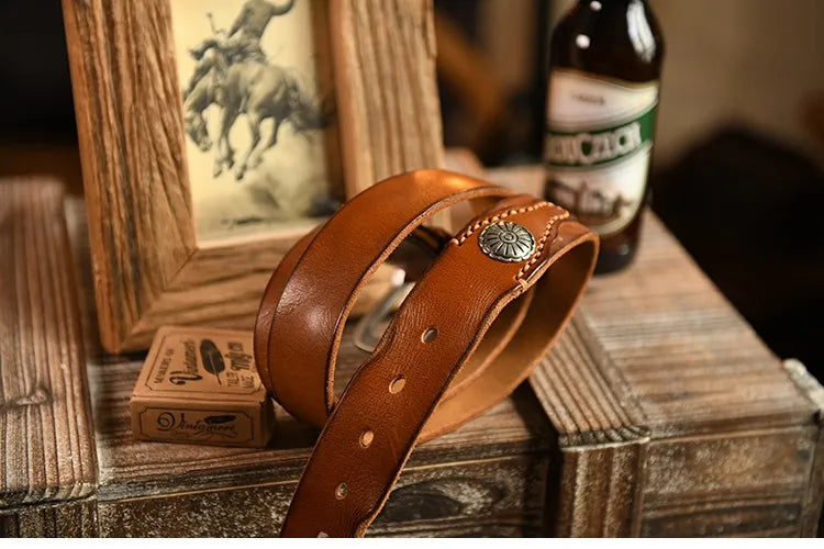 Leather Traditional Cowboy Belt