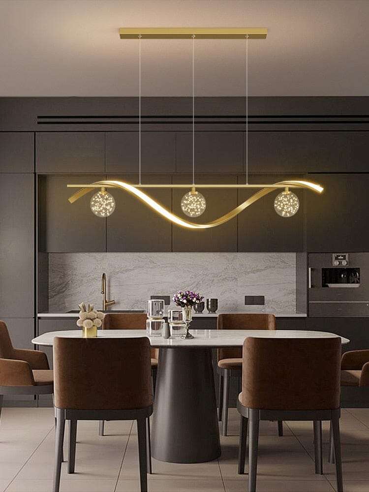 Elegant Curved Ceiling Chandelier