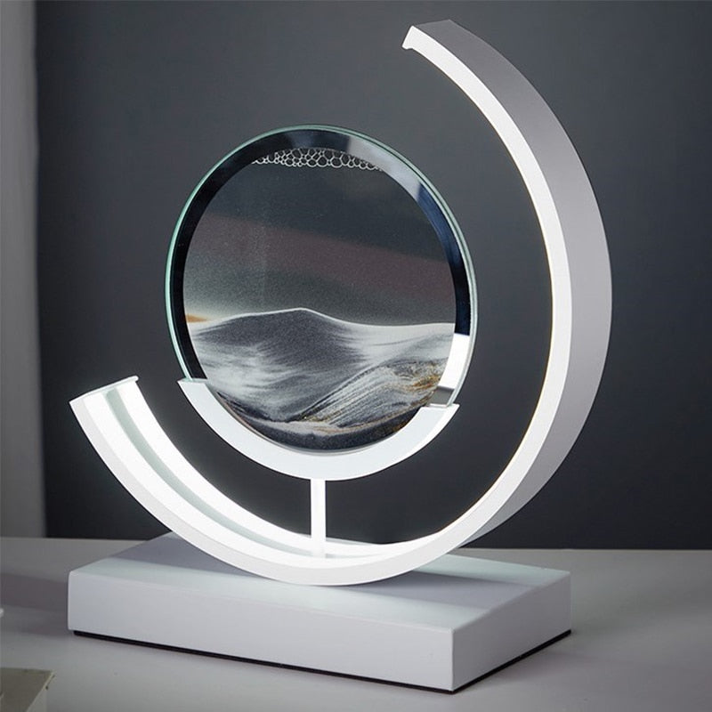 Calming Desert Scene Table Lamp With Moving Sand Design