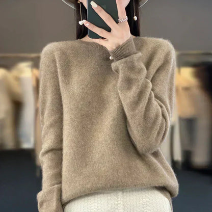 Pure Wool Crew Neck Sweater for Women