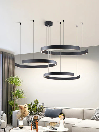 Bright Round LED Dining Room Chandelier