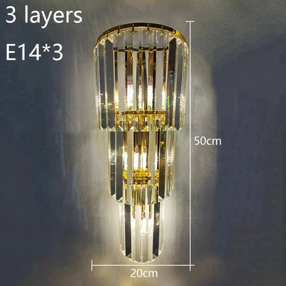 Sparkling Glass LED Wall Light With Soft Glow Effect