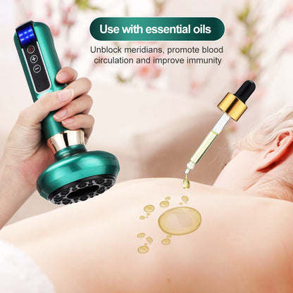 Pro Massage Cup with Suction and Scraping Tool