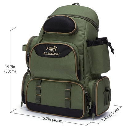 Waterproof Fishing Gear Backpack with Rod Holder