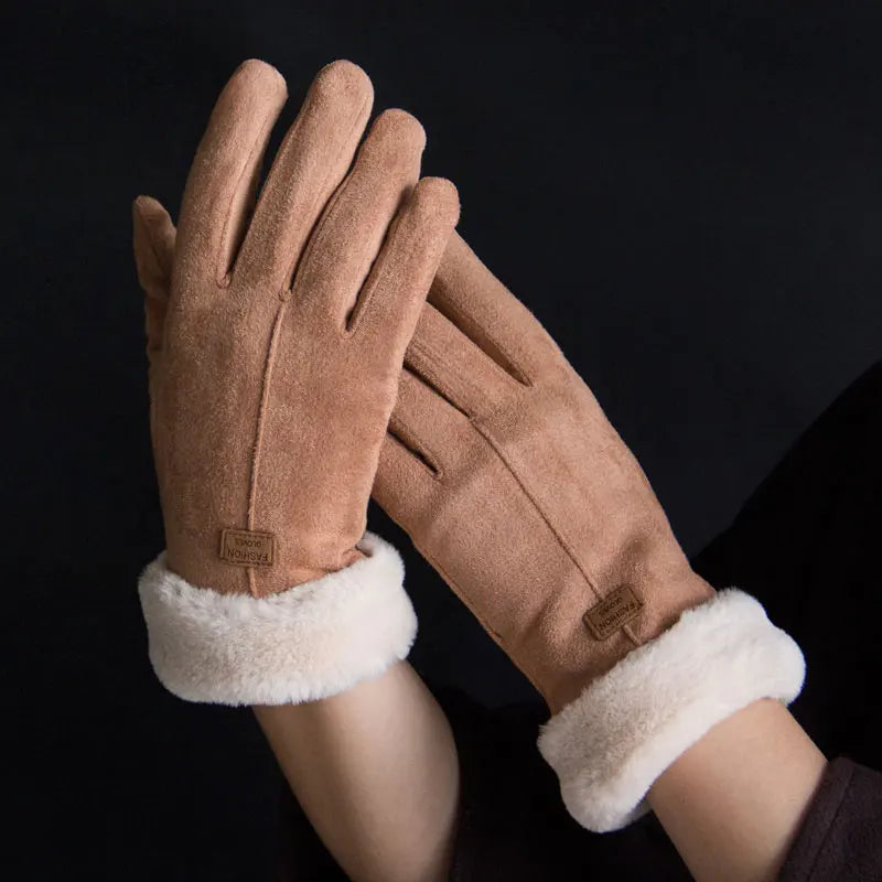 Warm Pink Waterproof Touchscreen Winter Gloves