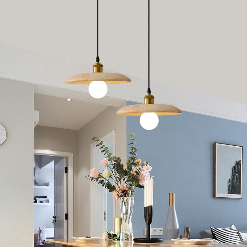 Rustic Wooden Pendant Light With Soft Warm Glow