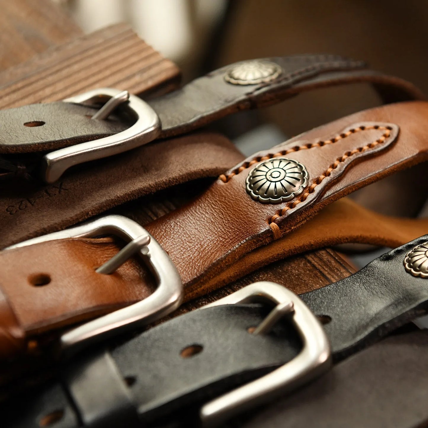 Leather Traditional Cowboy Belt