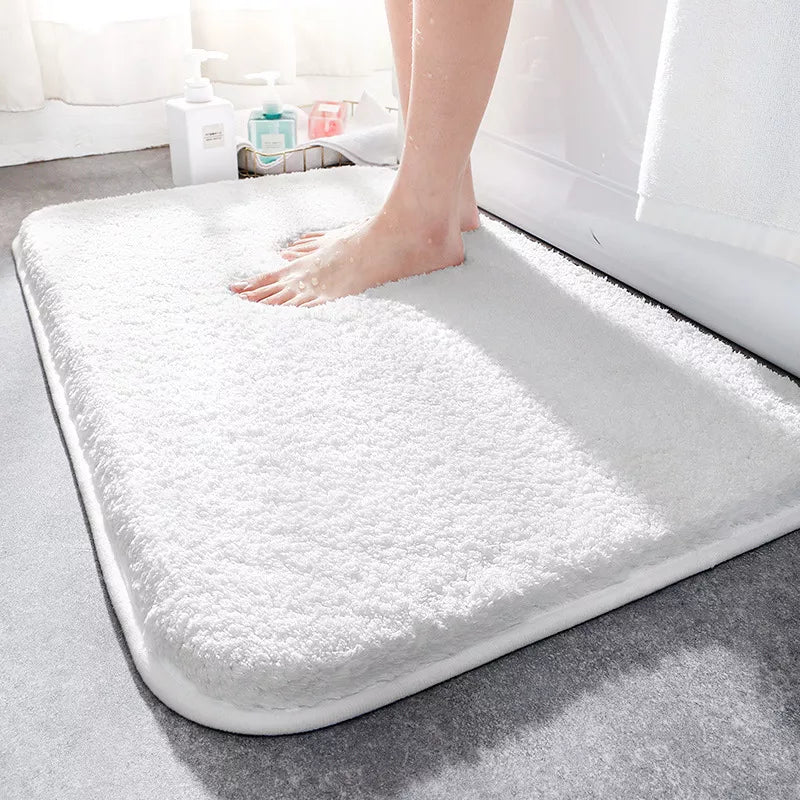 Soft Luxury Bathroom Mat with Thick Plush Comfort