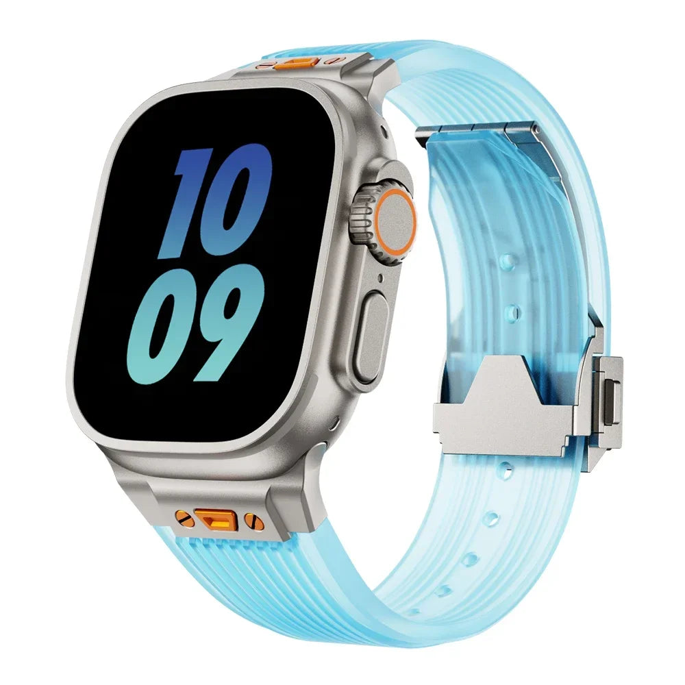 Soft Clear Apple Watch Silicone Strap Daily Wear - Lusomart