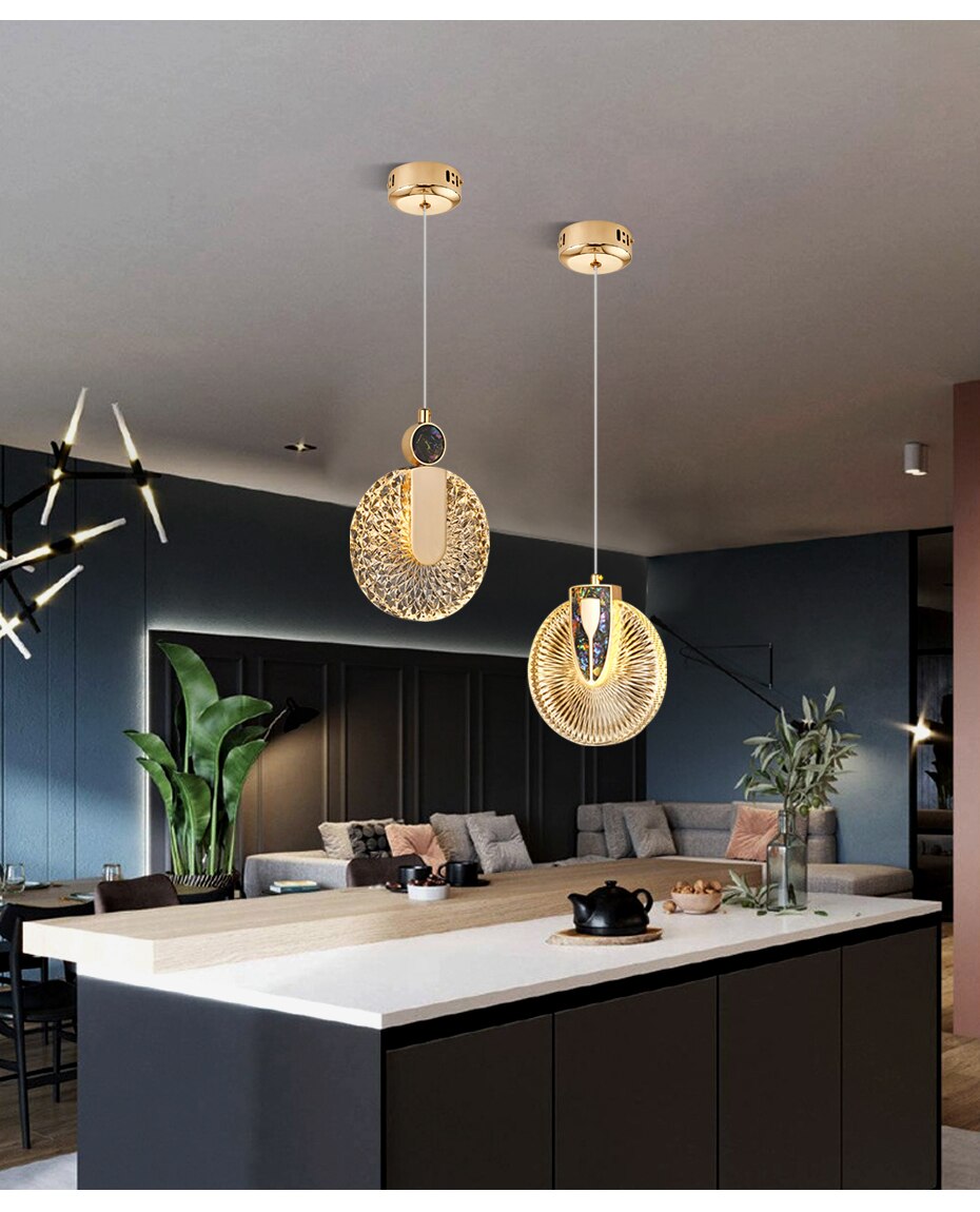 Luxury Crystal Glass Pendant Lighting Fixture