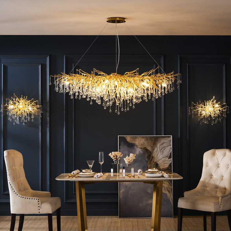 Luxury Crystal Drop LED Ceiling Light