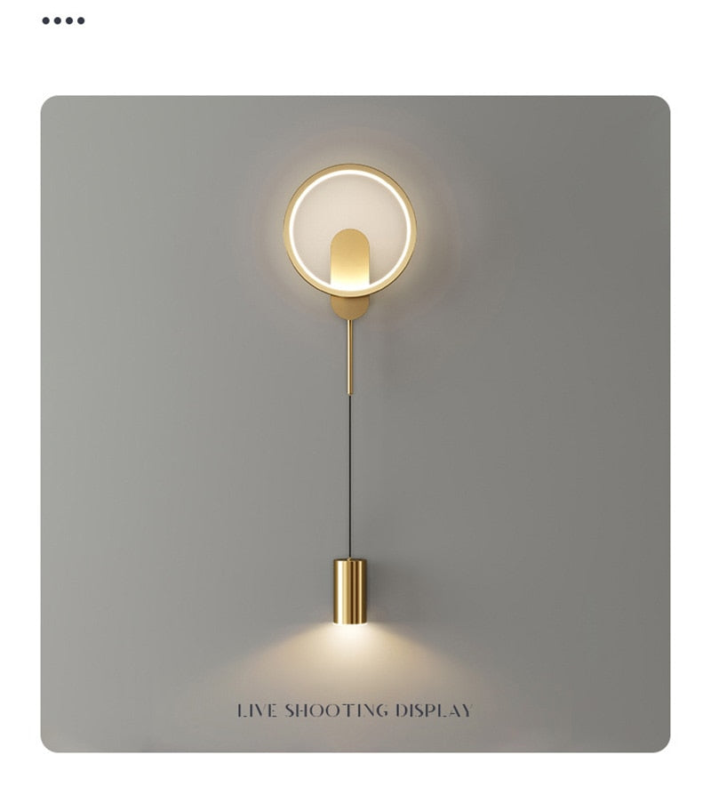 Contemporary Gold LED Wall Lamp 24W