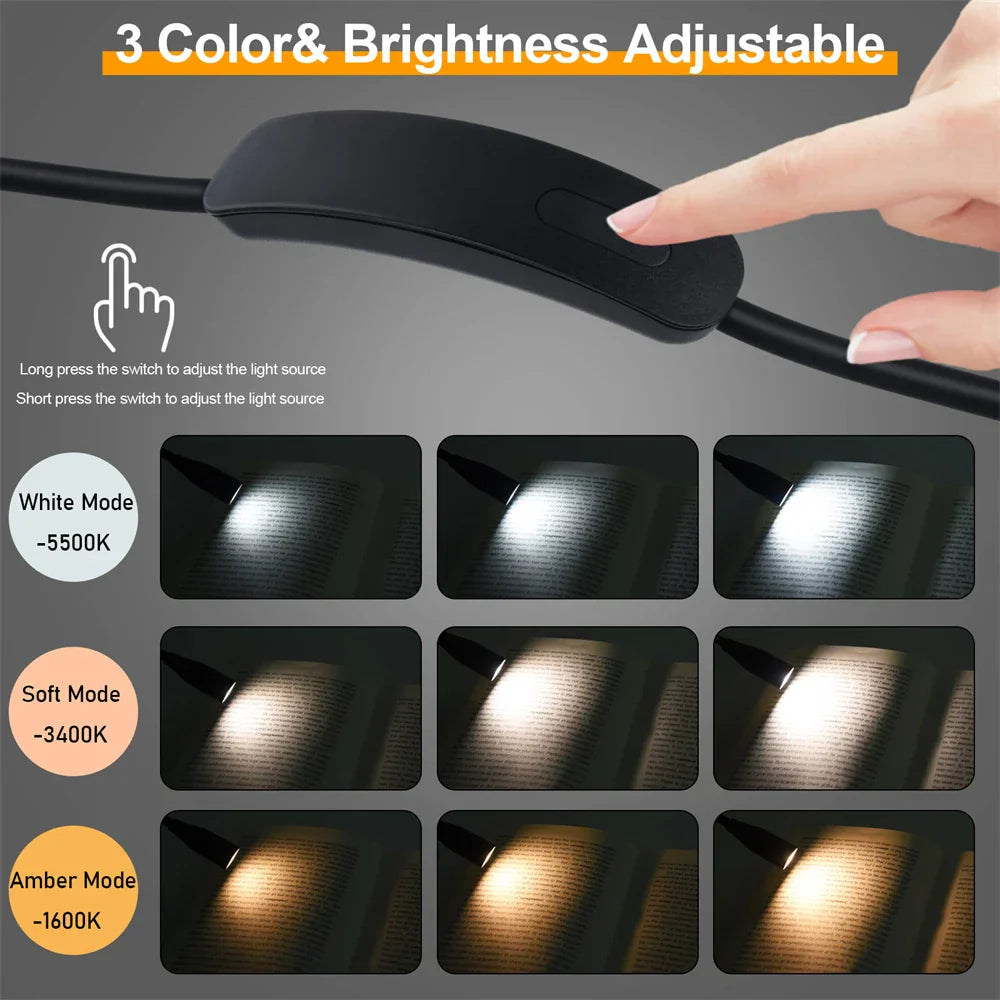 Portable LED Reading Lamp – Adjustable Neck Light
