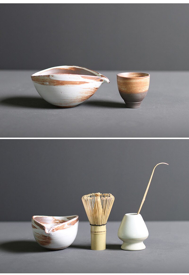 Simple Japanese Ceramic Matcha Tea Set
