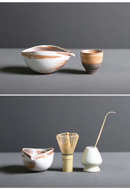 Simple Japanese Ceramic Matcha Tea Set