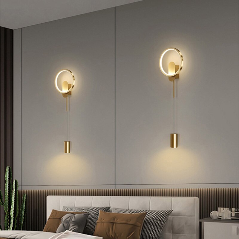 Contemporary Gold LED Wall Lamp 24W