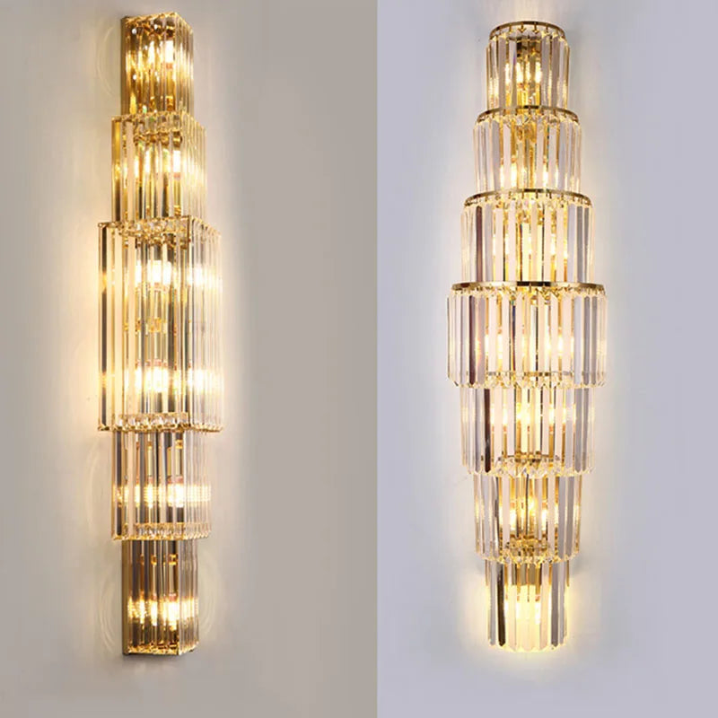 Sparkling Glass LED Wall Light With Soft Glow Effect