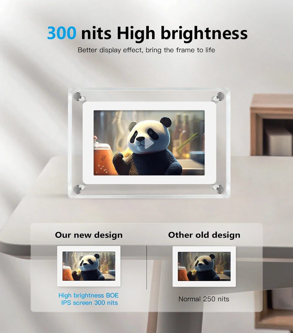 Compact Digital Picture Frame with Wireless Display
